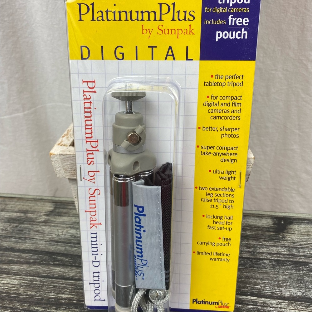 Sunpak Platinum Plus Mini-D Digital Camera Tripod NEW